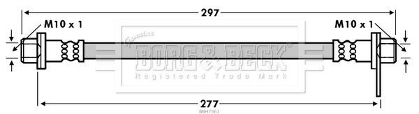 BORG & BECK Тормозной шланг BBH7561